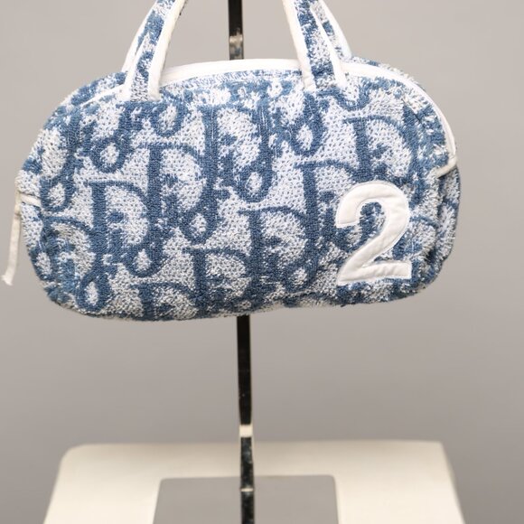 Y2K CHRISTIAN DIOR Terry Cloth Trotter Boston Bag - Picture 2 of 15